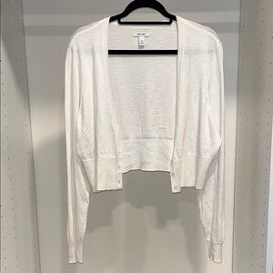 White Cropped Cardigan